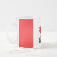 Bright Red Maple Leaf Canada Flag Frosted Glass Coffee Mug Zazzle Com Glass Coffee Mugs Mugs Coffee Mugs