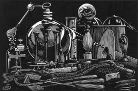 200 Years Of Frankenstein Art Moser Woodcut