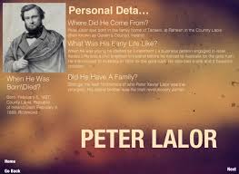 Who was the youngest brother of peter lalor? Peter Lalor Screen 2 On Flowvella Presentation Software For Mac Ipad And Iphone