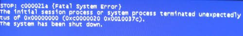 Stop C000021a Fatal System Error Fix Blue Screen Error