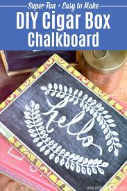 Wooden cigar/cigarette box royal jamaica profusely decorated with sea shells. Diy Cigar Box Chalkboard Creative Way To Repurpose A Cigar Box