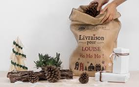 Le Sac En Toile De Jute A Personnaliser La Hotte De Noel