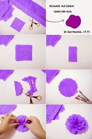 Cut a 6 x 2 strip from crepe paper and fold in half lengthwise. Crepe Paper Flower For Room Decoration Paper Flowers Paper Crafts Paper Flowers Diy