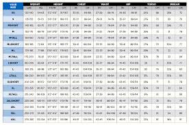 bare wetsuit size chart best picture of chart anyimage org