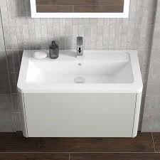 Wall hung vanities are the most common type of vanity unit people choose for modern bathroom designs. Bathroom Vanity Unit Nara 600mm Wall Hung Vanity Basin Elation