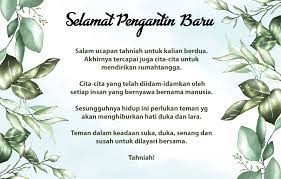 Langit cerah warnanya biru, ujung laut langit bertemu. Kata Kata Ucapan Selamat Pengantin Baru Buat Sahabat