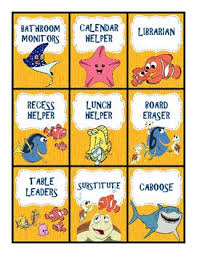 Finding Nemo Dory Classroom Job Cards Disney Themed Classroom Disney Classroom Ocean Theme Classroom