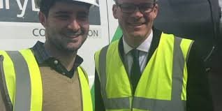 Minister for Housing Simon Coveney and Cleary Doyle Project Manager Barry  Dalton