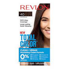 Revlon Total Color Permanent Hair Color Clean And Vegan 100 Gray Coverage Hair Dye 63 Light Golden Brown 5 94 Fl Oz Walmart Com Grey Hair Coverage Gray Coverage Vegan Hair Dye