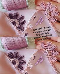 Resimdeki Oyanin Yapilisini Youtube Da Ayse Nin Igne Oyalari Kanalindan Izleyebilirdiniz Kesfet Patik Yazma Yo Crochet Lace Edging Tatting Lace Needle Lace