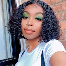 They also help it to stay in place for longer. Amazon Com 10inch Short Curly Bob Wig For Black Women No Bangs Kinky Curly Afro Wig Short Natural Black Wigs Beauty