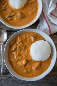 In a saucepan (over low heat), stir soup into peanut butter, adding a little at a time; West African Vegan Peanut Soup With Rice Balls The Minimalist Vegan