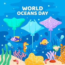 O dia mundial dos oceanos , celebrado todos os anos no dia 8 de junho. Desenho Do Dia Mundial Dos Oceanos Vetor Gratis