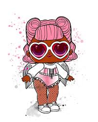 Lol Surprise Dolls Art Print Illustration Wall Art Confetti Pop Gift Illustration Nursery Decor Birthd Cute Galaxy Wallpaper Lol Dolls Surprise Images