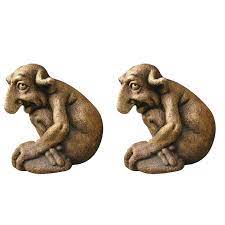 2X Garden Gargoyle Statue Naughty House Home Ornaments Decoration and  Whimsical Gargoyle Homeland - Walmart.com