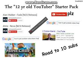 12 Year Old Youtuber Starter Packs Know Your Meme