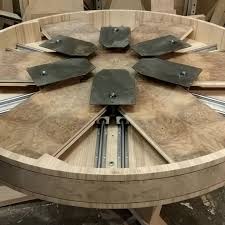George Johnson Of Johnson Furniture Who Specializes In Expanding Circular Dining Tables Circular Dining Table Expandable Table Folding Furniture