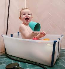 This bath doesn't leak, drains quickly, and is easy to wash. Stokke The Foldable Baby Bath Flexi Bath A Perfect Facebook