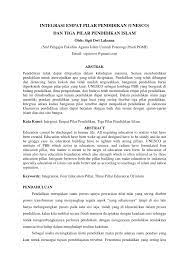 Maybe you would like to learn more about one of these? Pdf Integrasi Empat Pilar Pendidikan Unesco Dan Tiga Pilar Pendidikan Islam