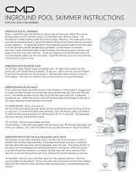 Assembling the pool vacuum skimmer pool vacuum connections to the skimmer suction • connect the hose open end to the skimmer's suction port, mostly found at the bottom of the. Inground Pool Skimmer Custom Molded Products Manualzz