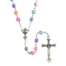 5 out of 5 stars. Needzo Colorful Flower Prayer Bead First Communion Rosary 19 Inch Amazon In Jewellery