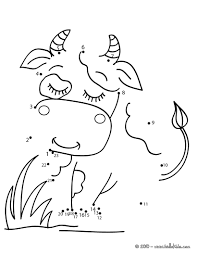 Animals Dot To Dot Cow Dot To Dot Game Dots Game Connect The Dots Game Connect The Dots
