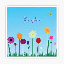 Shop for products related to. Aliya Little Flower Patch Arabic Name Sticker By Halunahappy Redbubble