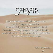 Sabar By Mita Permatasari Mp Source From Google Bahasa Arab Bahasa Sabar