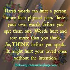 Quotes About Words That Hurt Quotesgram