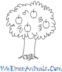 #draw an apple for kids. How To Draw An Apple Tree