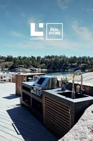 The Ultimate Outdoor Kitchen Surface Discover Lundhs Real Stone Video In 2020 Gartenpools Garten Garten Kuche