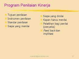 Tugas penyelia dalam penilaian kinerja. Penilaian Prestasi Kerja Manajemen Sumberdaya Manusia Maiza Fikri