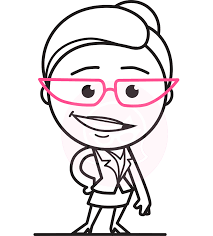 Black And White Office Woman Cartoon Vector Character Graphicmama Cartoon Sketches Cartoons Vector Female Cartoon