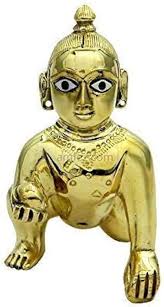 Buy NODUST Laddu Gopal Brass Idol/Bal Gopal/Thakur Ji Peetal Murti Medium  Height 4 inch (Size Four/4 no.) (Ladoo Gopal) Janmashtami Special for Home  ...