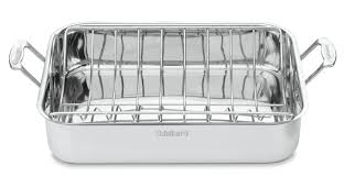 Living & co stainless steel roaster with grill. Cuisinart Stainless Steel 16 Roasting Pan With Rack Walmart Com Walmart Com