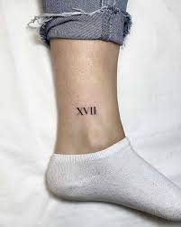 Roman Numerals Xvii Tattoo By Conz Thomas Inked On The Left Ankle Tattoos Ankle Tattoos Roman Numeral Tattoo Ankle
