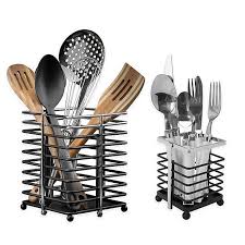 Maybe you would like to learn more about one of these? Macbeth Collection Matte Utensil Holder In Black Chrome Bed Bath Beyond