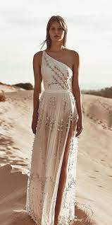 30 Wonderful Beach Wedding Dresses For Hot Weather Beach Wedding Dresses A Line Assymetric Neck Maxi Dress Wedding Wedding Guest Dress Prom Dresses Ball Gown