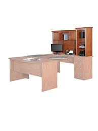 Pullout keyboard shelf helps save desk space. Realspace Broadstreet Hutch For U Desk Maple Office Depot