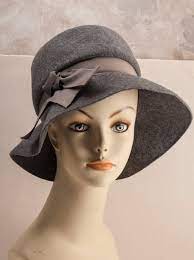 Grey Wide Brimmed Ladies Fedora Bucket Hat Floppy Brim Wool Etsy Wide Brimmed Brim Fedora
