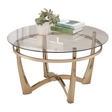 It is also easy to assemble and. Acme Orlando Ii Round Glass Top Coffee Table In Champagne 81610