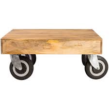 Avec poignées, à roulettes ou ultra légers, ils répondent à vos besoins en fonction du moment de la journée ou des changements dans votre intérieur. Table Basse Industrielle A Roulettes En Manguier Massif L80 Cm Atelier 40743