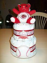 Mini Reds Cake Red Cake Cincinnati Reds Cake Baby Boy Shower