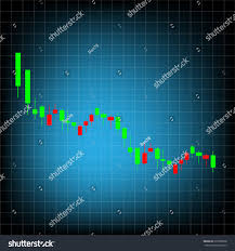 Stock Market Candle Stick Chart Illustration Stock Vector