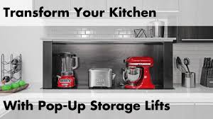 Mark out the holes in the left mounting bracket, drill pilot holes and screw. How Pop Up Storage Lifts Can Transform Any Kitchen Youtube