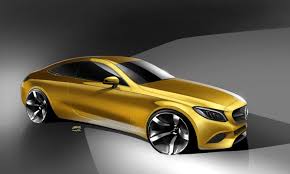 Mercedes Benz C Class Coupe Design Sketch Car Design Concept Car Design Benz C