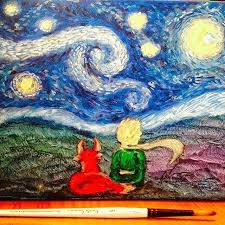 Meryem Rabia Karademir On Instagram Ha Ri Ka Thestarrynight Thelittleprince Yildizligece Kucukprens Tablo Sanat Vincent Van Gogh Sanatcilar Tablolar