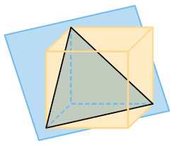 All slant edges are equal in length in a right pyramid. Describing Cross Sections