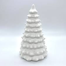 The detail on this white ceramic tree. White Ceramic Led Mini Christmas Tree Everythingwestward Co Uk