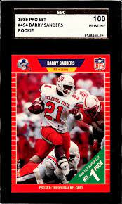 This #257 card is graded gem, 10 gem mint and is presented in a thick protective liner. Barry Sanders Rookie Card Top 3 Cards Value And Investment Advice
